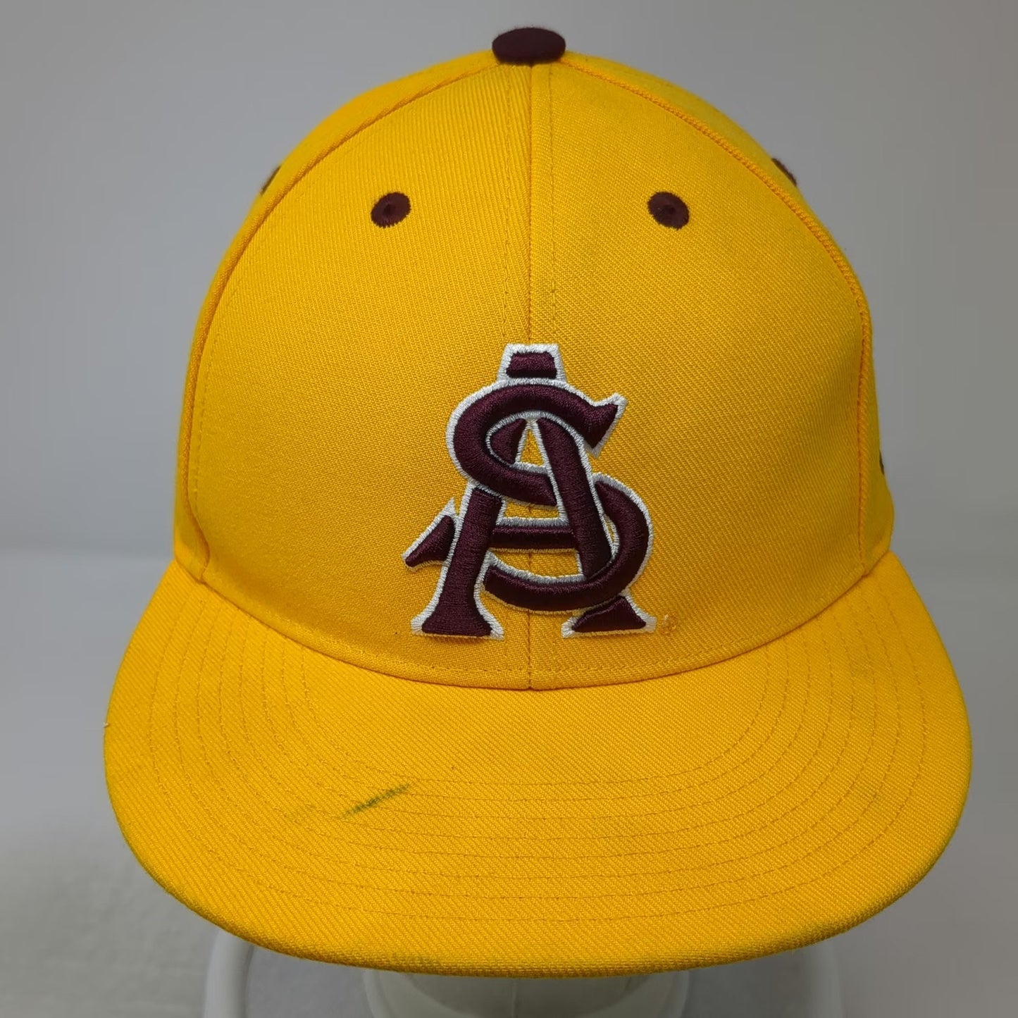 Adidas Arizona State Sun Devils NCAA Cap Yellow 7 1/4 Fitted Flat Brim Polyester