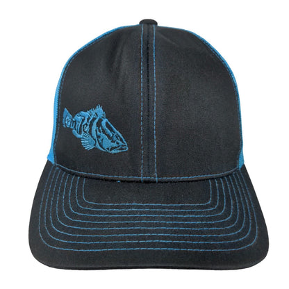 Pacific Snapback Mesh Back Trucker Hat Multi One Size Embroidered Fish