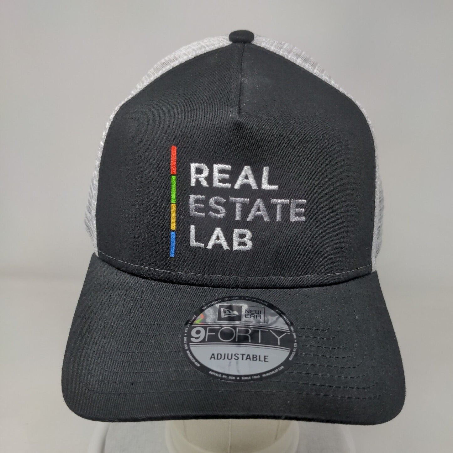 Real Estate Lab Snapback Mesh Back Trucker Hat Black OSFM New Era