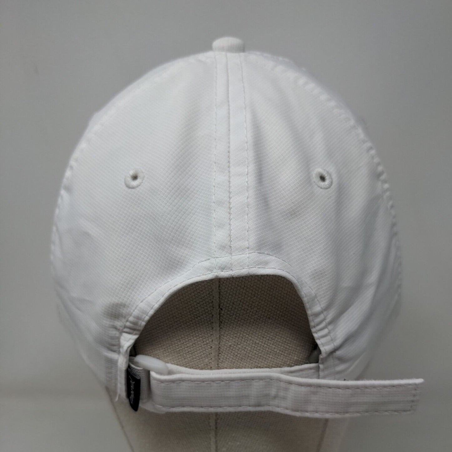 Imperial Strapback Hat White OSFA Adjustable Embroidered Vented Holes