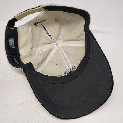 Nike Golf Baseball Cap Beige One Size Strapback Sun Valley Embroidered Logo Hat