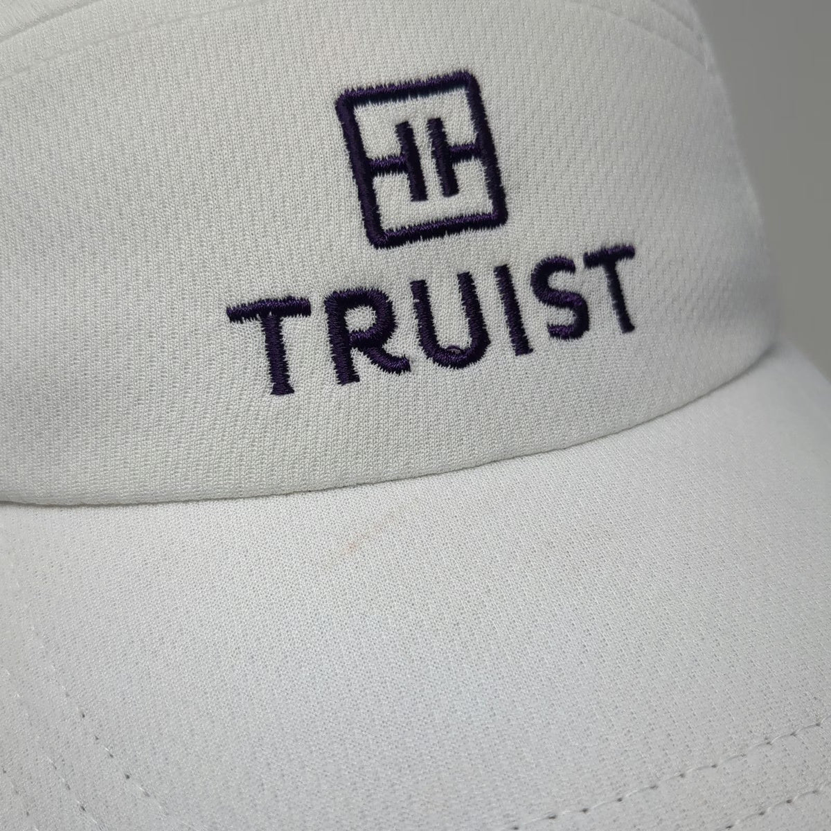 Ogio 5 Panel Hat White One Size Truist Bank Logo Polyester Performance Slideback