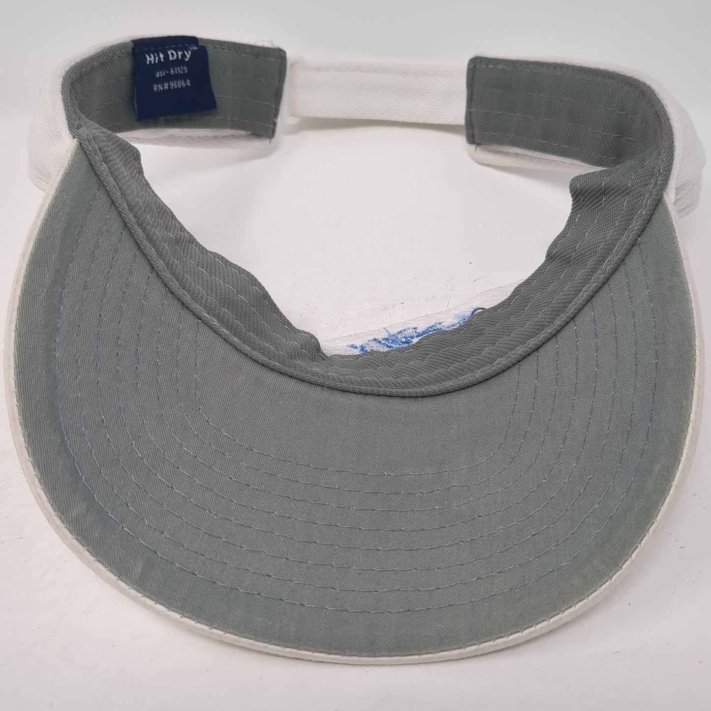 USTA League Missouri Valley Sun Visor Hat White One Size Adjustable Hit Dry