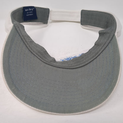 USTA League Missouri Valley Sun Visor Hat White One Size Adjustable Hit Dry