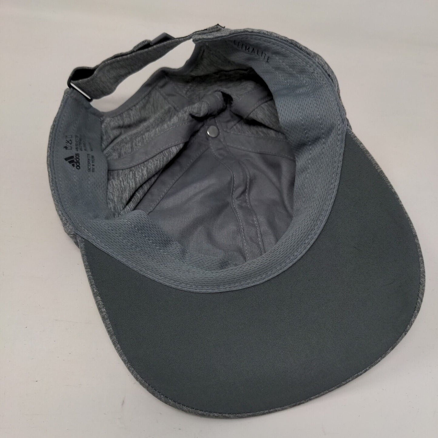 Adidas Spell Out Strapback Hat Heather Gray One Size Adjustable Outdoor