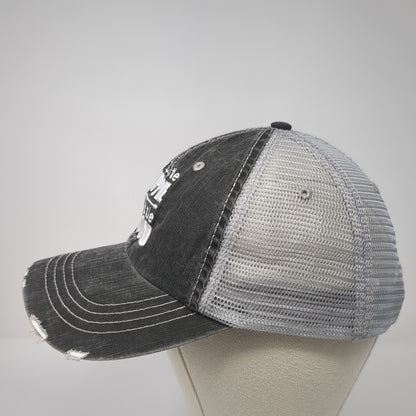A Little Hippie A Little Hood Strapback Trucker Hat Gray One Size Mesh Back