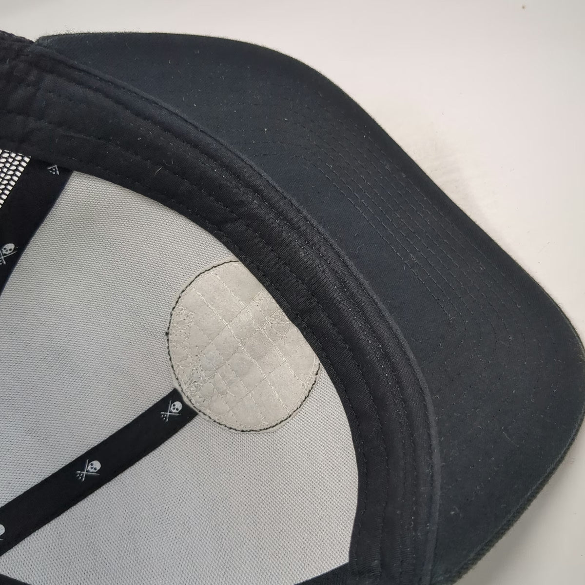 Sullen Art Collective Trucker Hat Black One Size Skull Paintbrush Mesh Snapback