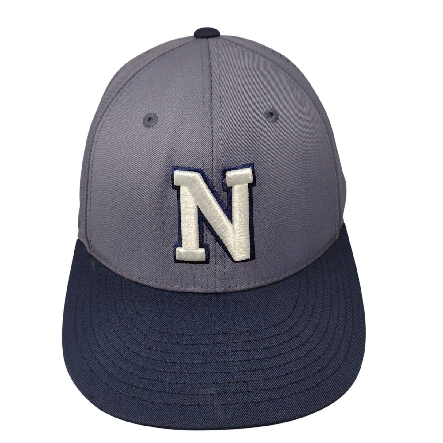 Letter N #10 Fitted Hat Multi S-M Embroidered Colorblock Pacific Headwear