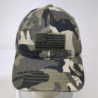 Baseball Cap Green One Size Camouflage American Flag Tactical Slideback hat