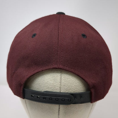 Zephyr Snapback Hat Red One Size Harvard University Lacer Hockey Laces Flat Brim