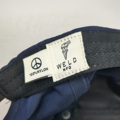 Weld Mfg 5 Panel Blue One Size Nylon Slideback Hat Embroidered Logo Adjustable