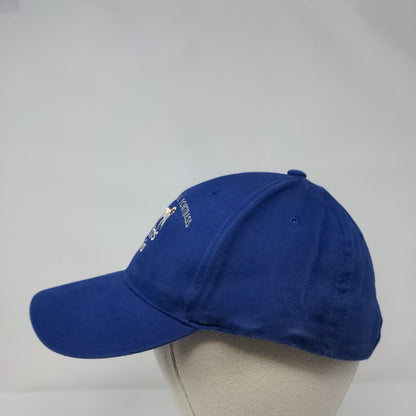 Brimstone Hill Fortress St Kitts Nevis Slideback Hat Blue OSFA Adjustable Cotton