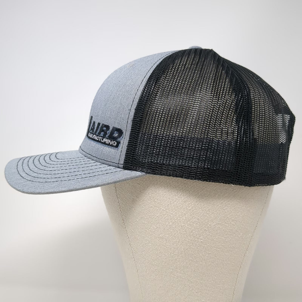 Richardson Trucker Hat Gray Black One Size Laird Manufacturing American Flag