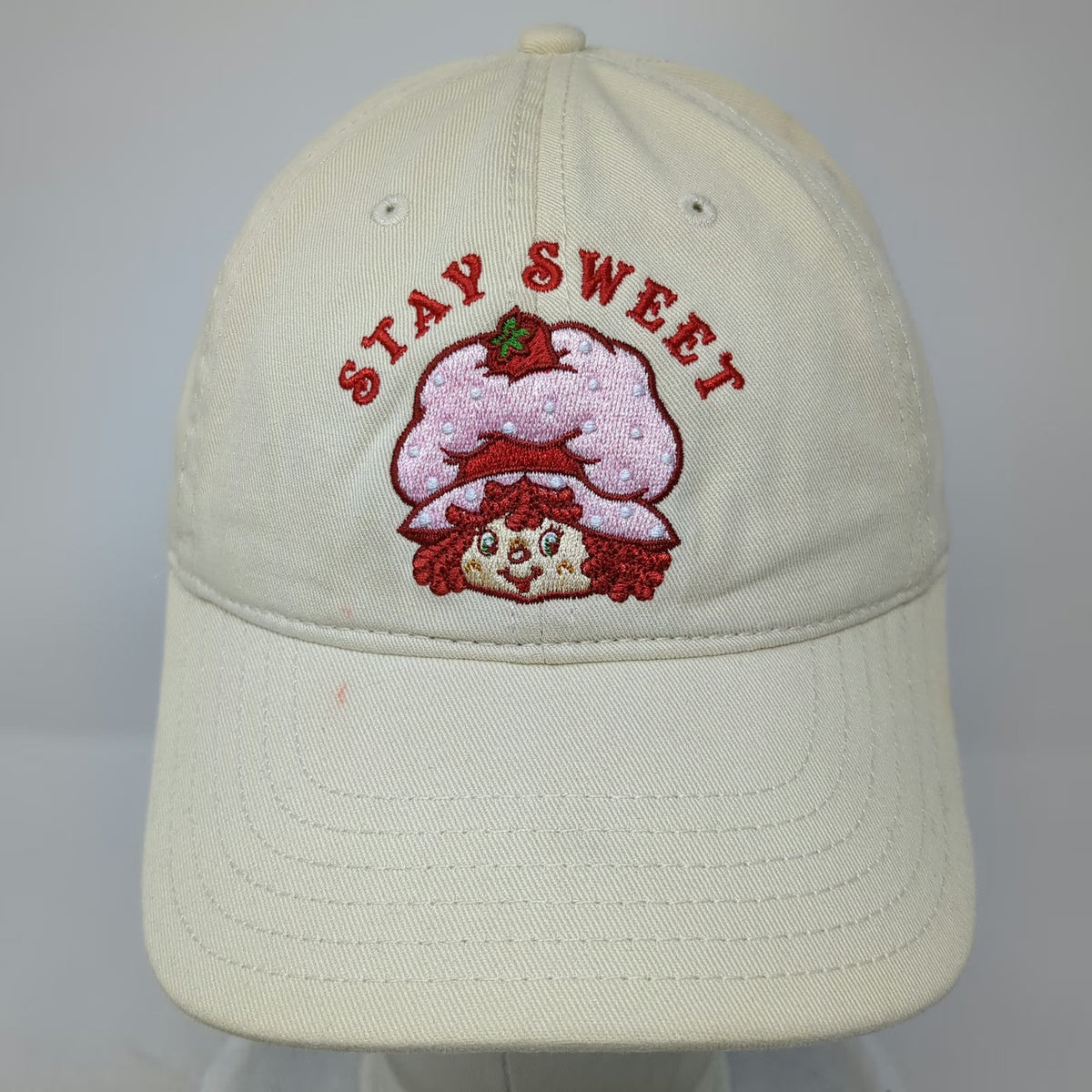 Mad Engine Baseball Cap Yellow One Size Strawberry Shortcake Stay Sweet Hat
