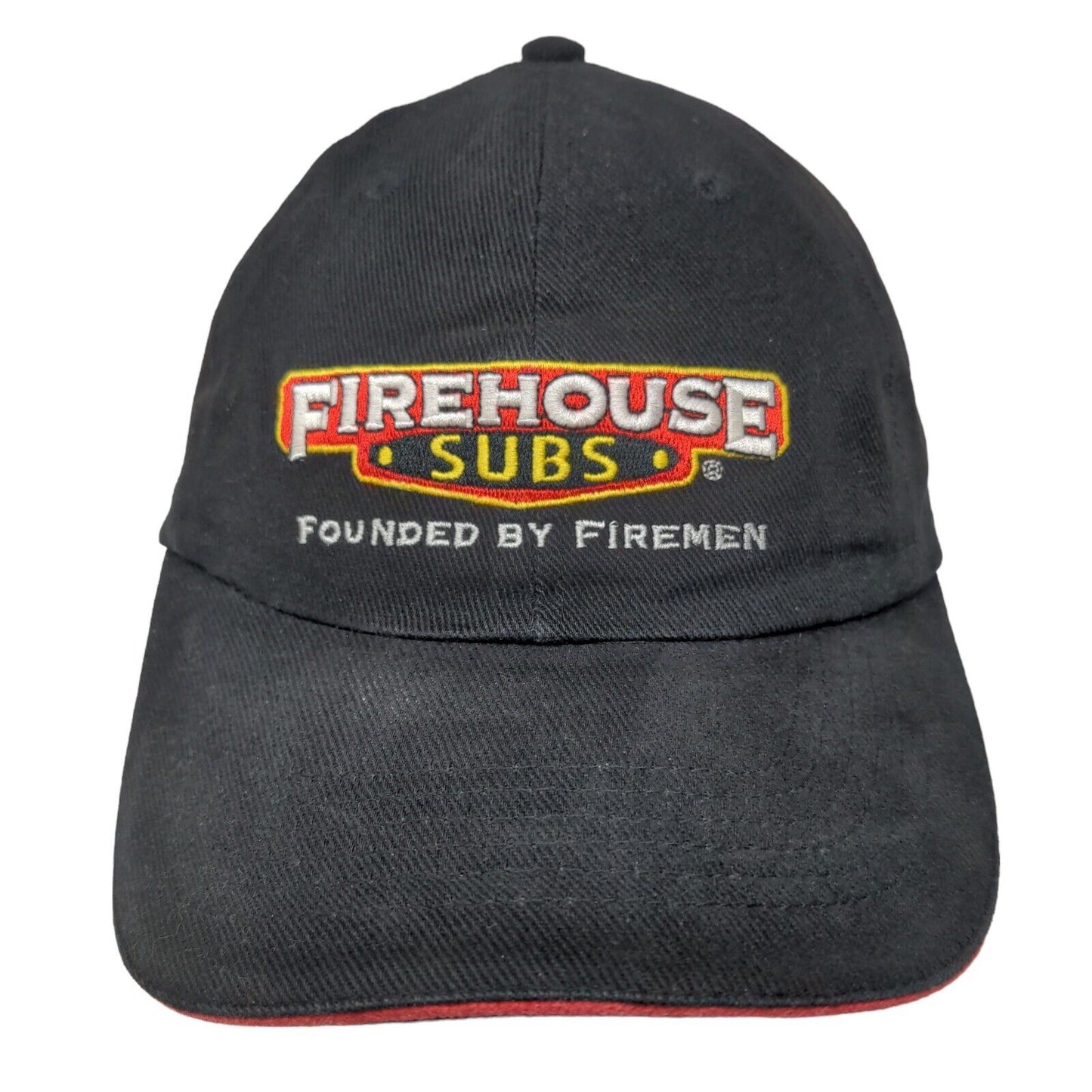 Firehouse Subs Founded By Firemen Slideback Hat Black One Size Embroidered