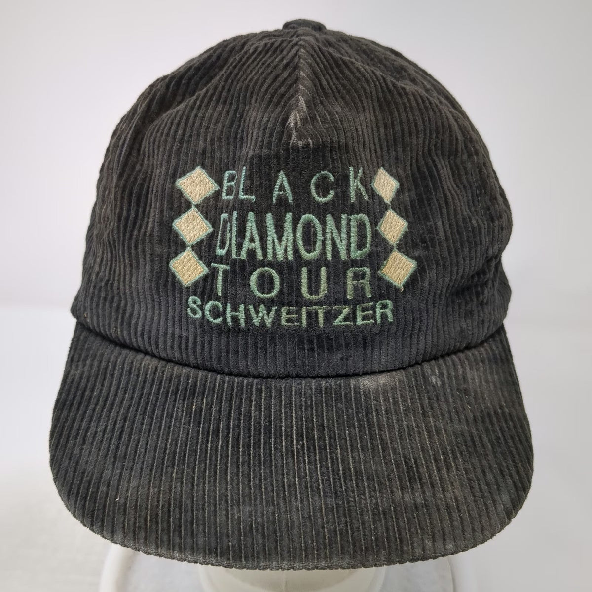 5 Panel Black Corduroy Hat One Size Slideback Black Diamond Tour Schweitzer