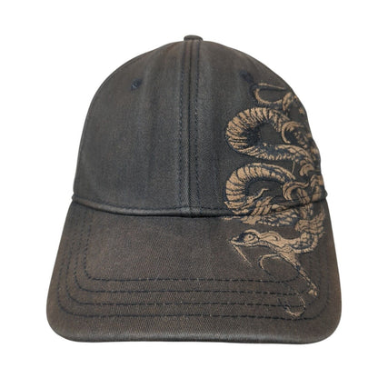 Snake Tattoo Fitted Hat Black One Size Embroidered Miami Ink 6 Panel