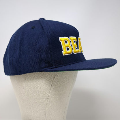 Yupoong 5 Panel Blue Yellow OSFM Snapback Flat Brim Bears Green Undervisor hat