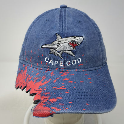 Meds Maps Cape Cod Shark Bite Blue One Size Baseball Cap Splatter Graphic Hat