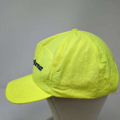 The Performer 5 Panel Green Nylon Snapback Hat Lightweight Sport Vintage