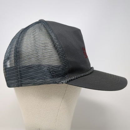 Otto iPAK Logo Trucker Hat Gray One Size Mesh Back Snapback Rope Braided Foam