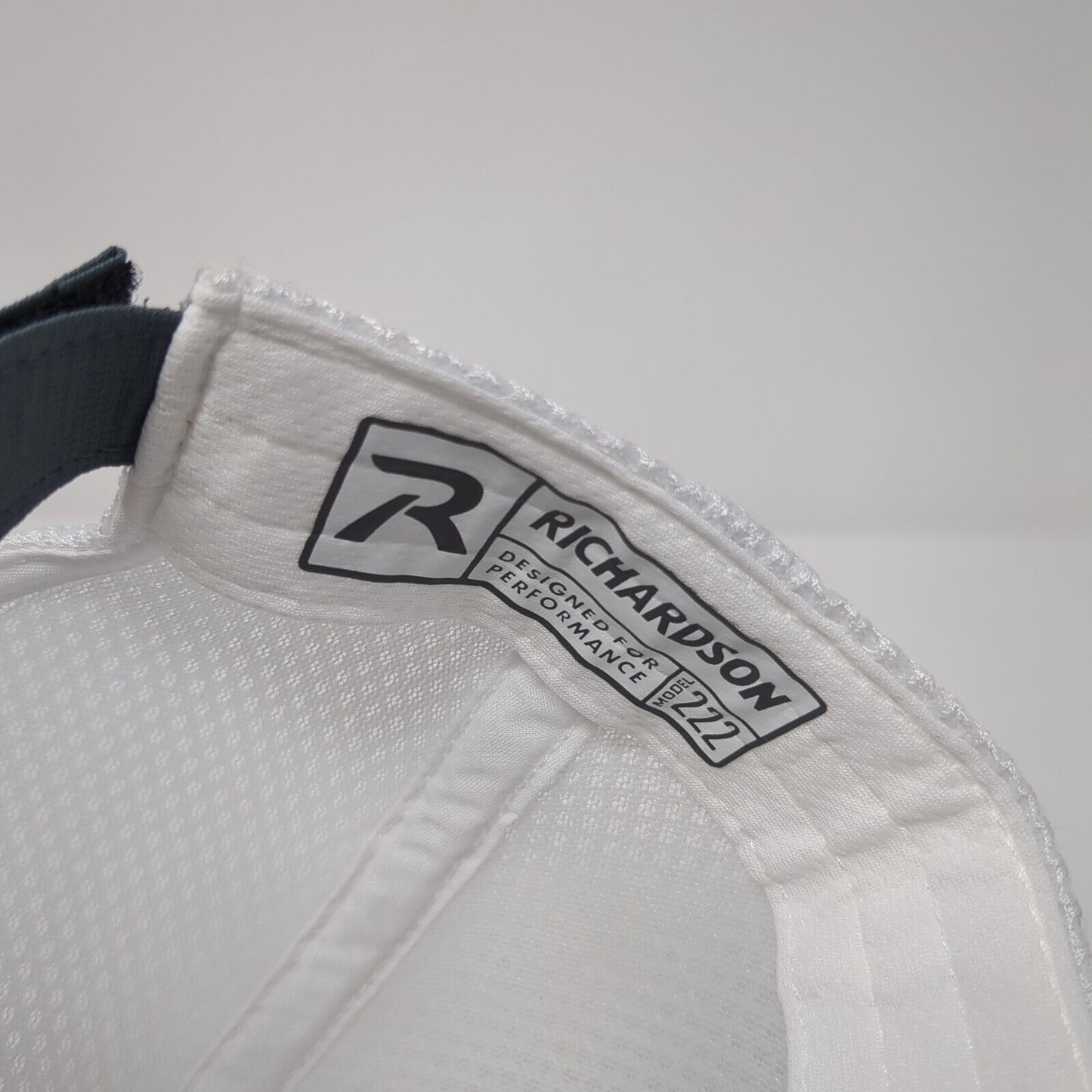 Richardson R-Active Strapback Trucker Hat Gray One Size Mesh Back Logo