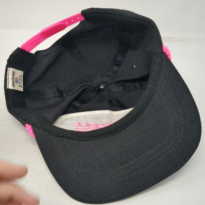 Sportcap 5 Panel Black Pink Campbell Tractor Co Rope Snapback Hat Vintage