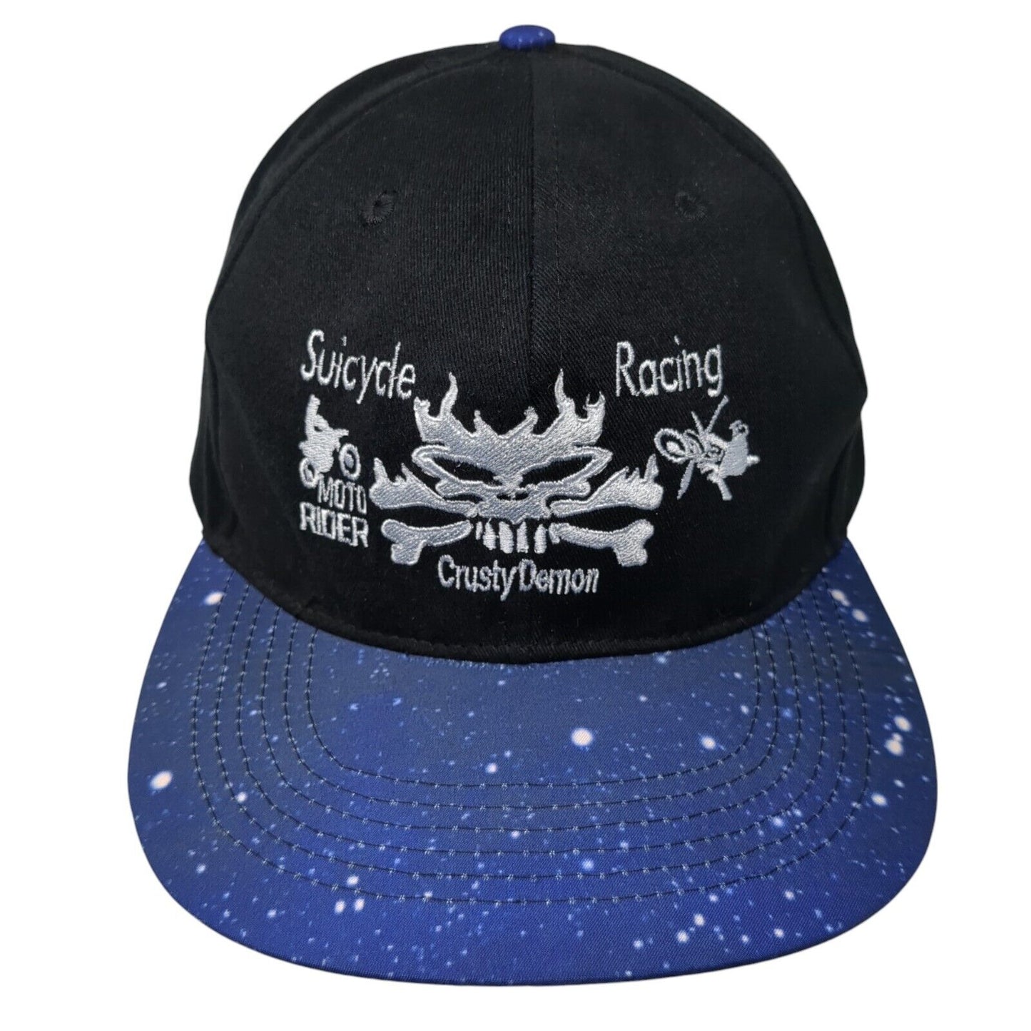 Suicycle Racing Moto Rider Crusty Demon Strapback Hat Multicolor OS Adjustable