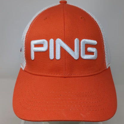 PING Baseball Cap Orange One Size Mesh Boise State Broncos Golf Hat Stretch Fit