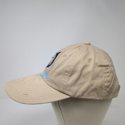 Guy Harvey Baseball Cap Beige One Size Marlin Fishing Embroidery Strapback Hat