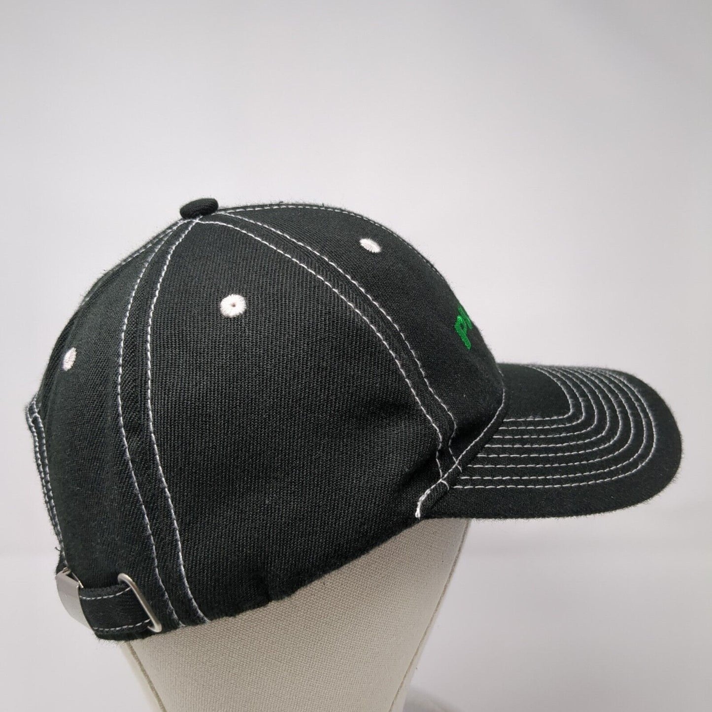 Platt Slideback Hat Black One Size Embroidered Solid 6 Panel Outdoor