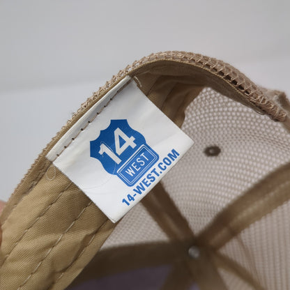 Larceny Bourbon Snapback Trucker Hat Red One Size Mesh Back 14 West