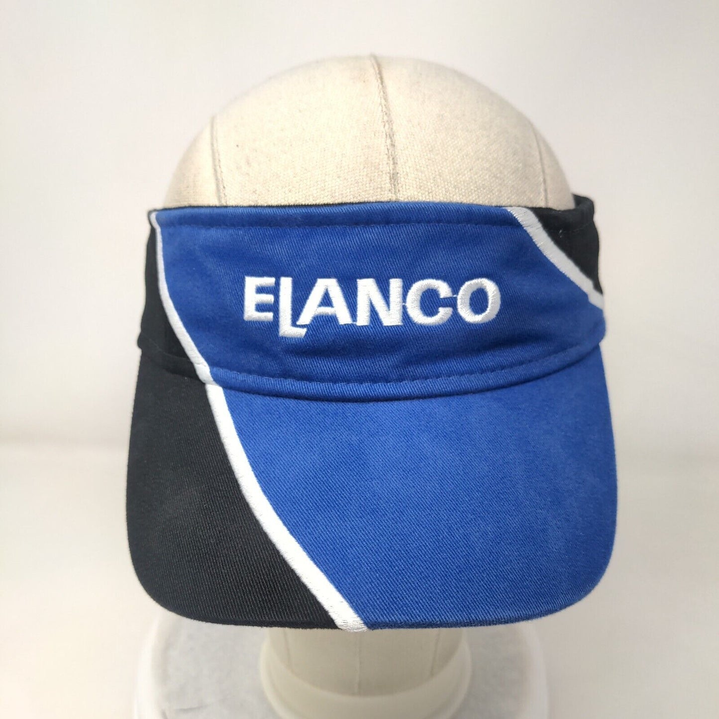 Elanco Strapback Visor Hat Multi OSFA Adjustable Embroidered Colorblock