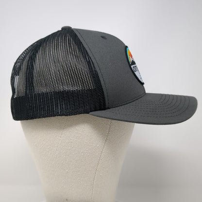 Yupoong Trucker Hat Gray One Size Oregon Mountains State Motto Mesh Snapback