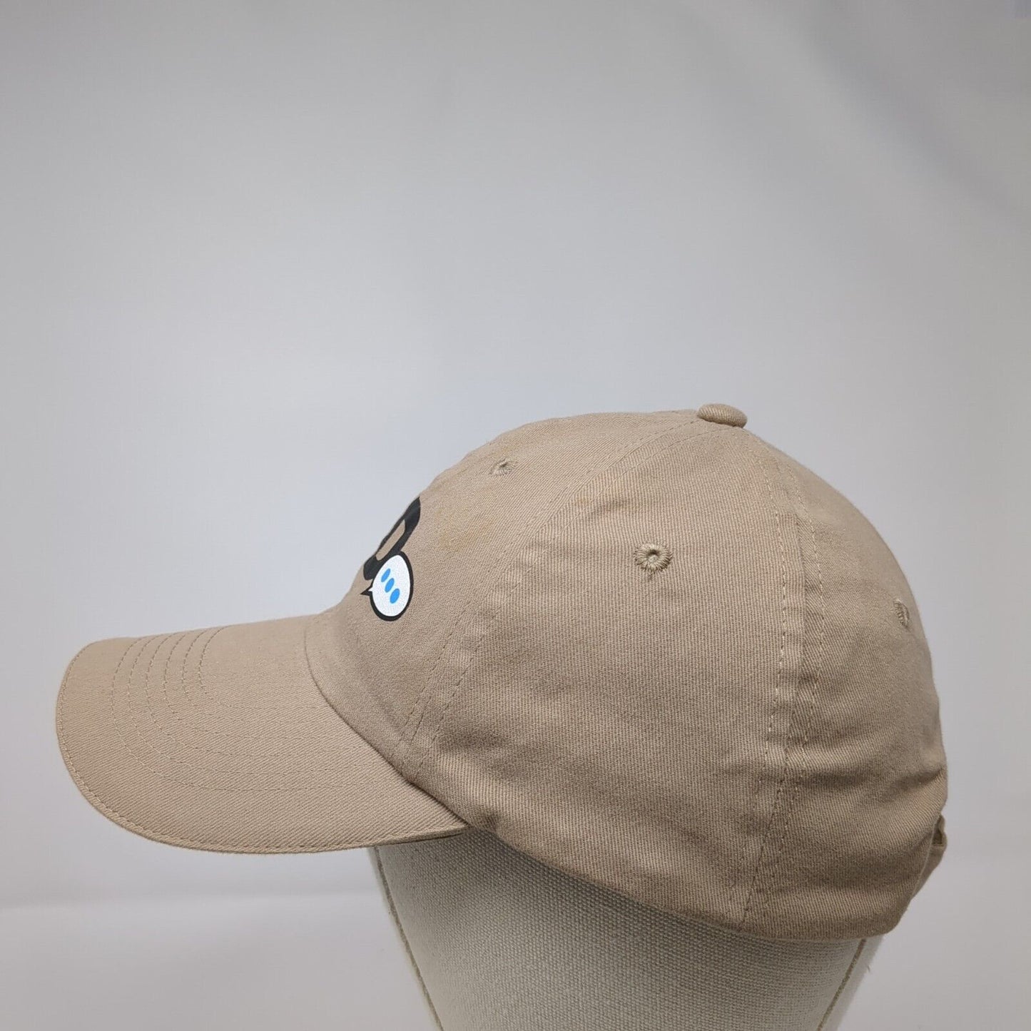 TBD Strapback Hat Tan One Size Adjustable Vented Holes 6 Panel Norwood Cotton