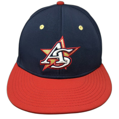Under Armour Baseball Cap Blue Red M Hat AS Star Logo Fitted Stretch Athletic