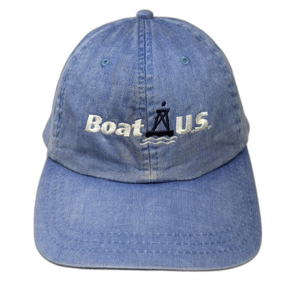Dorfman Pacific Baseball Cap Blue One Size BoatU.S. Logo Slideback Cotton hat