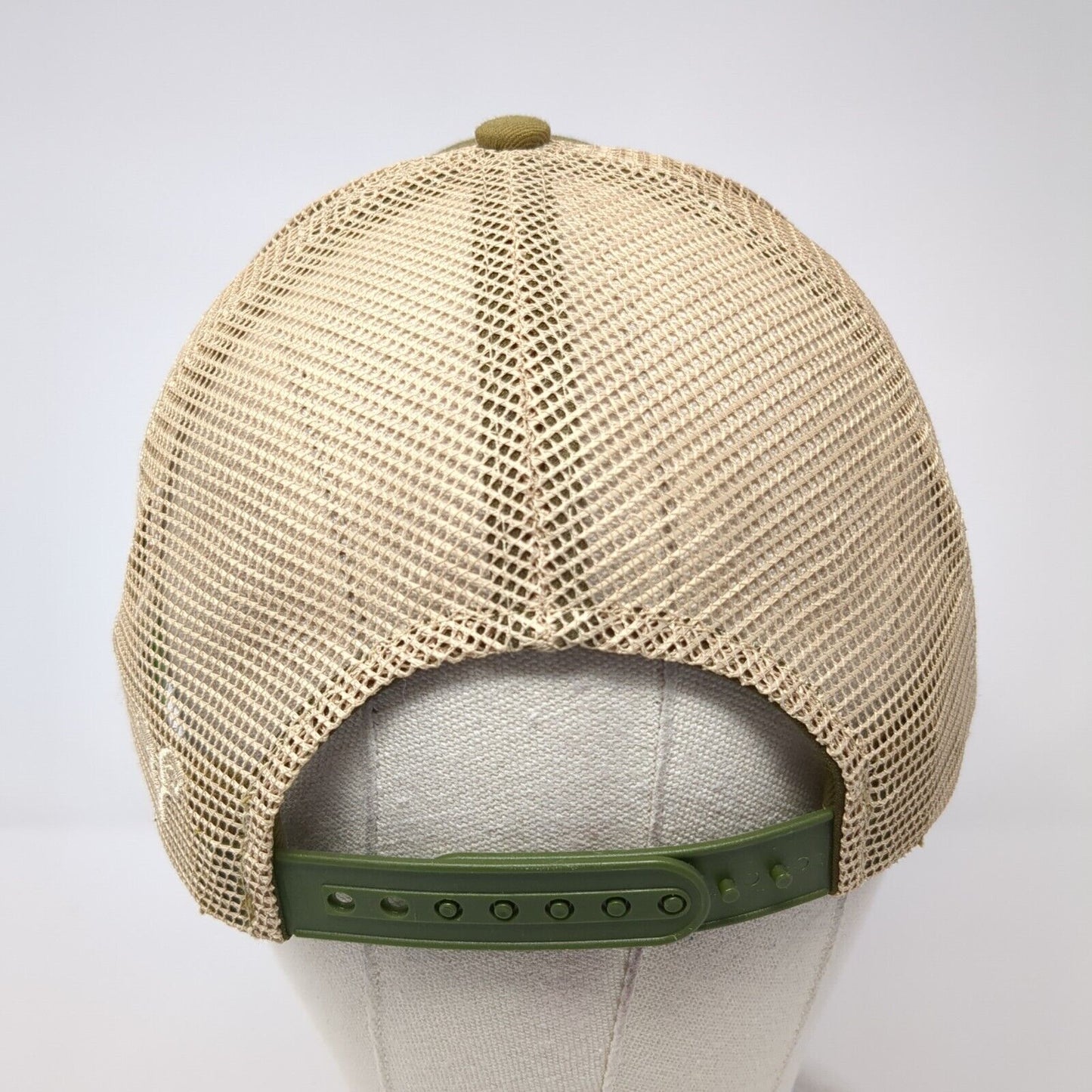 The Land Group Snapback Trucker Hat Brown One Size Mesh Back 6 Panel