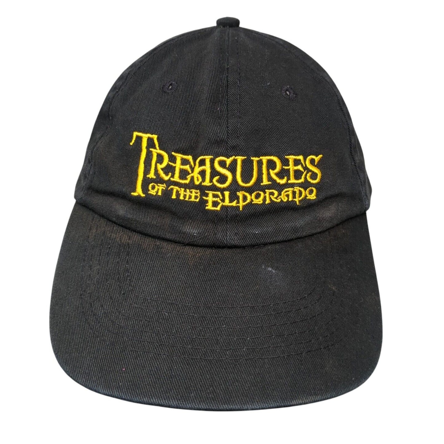 Treasures of The El Dorado Strapback Hat Black OSFA Adjustable Embroidered