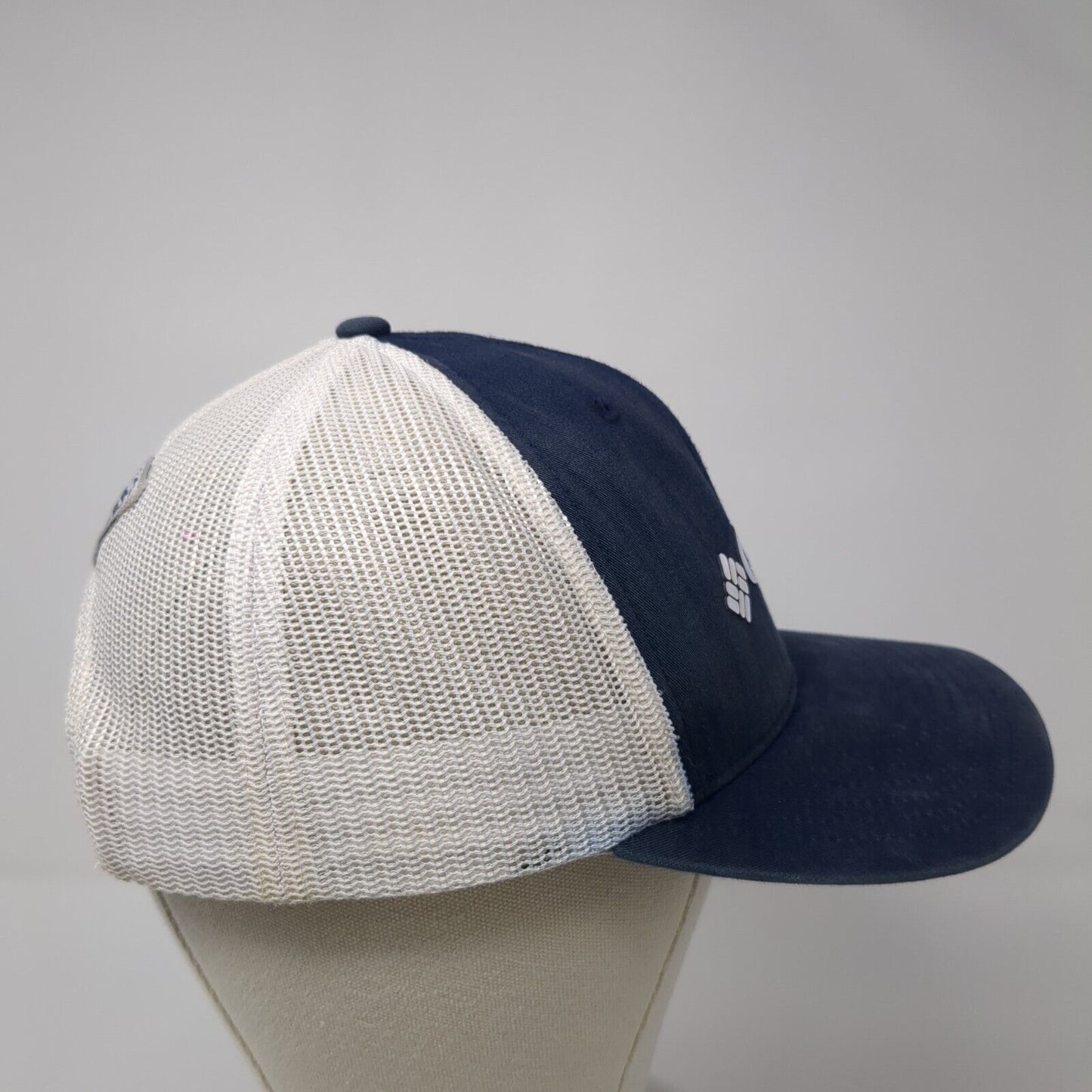 Columbia PFG Snapback Trucker Hat Blue One Size Adjustable Mesh Back 6 Panel