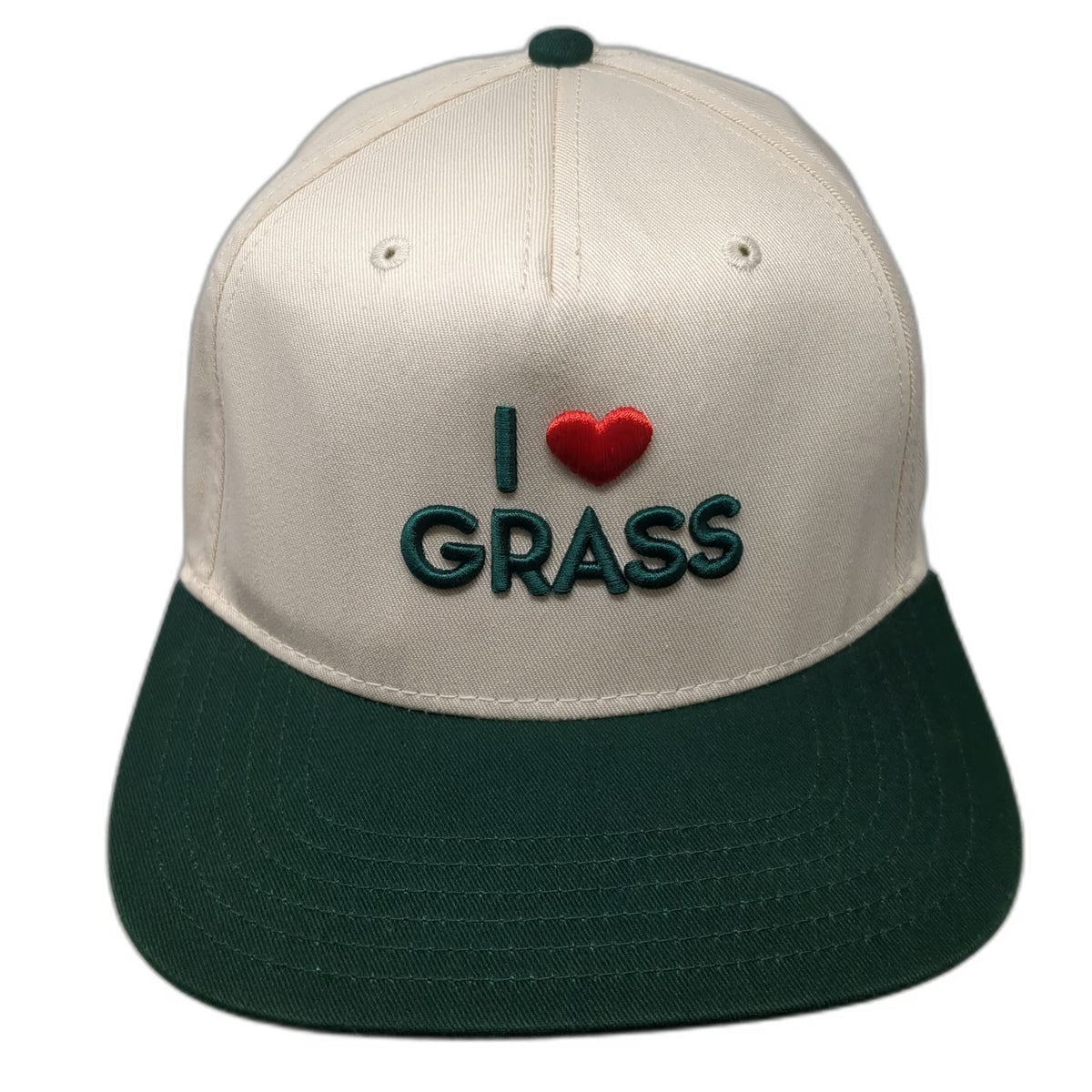 Otto 5 Panel Beige Green One Size I Heart Grass Prime Time Snapback Hat Patch