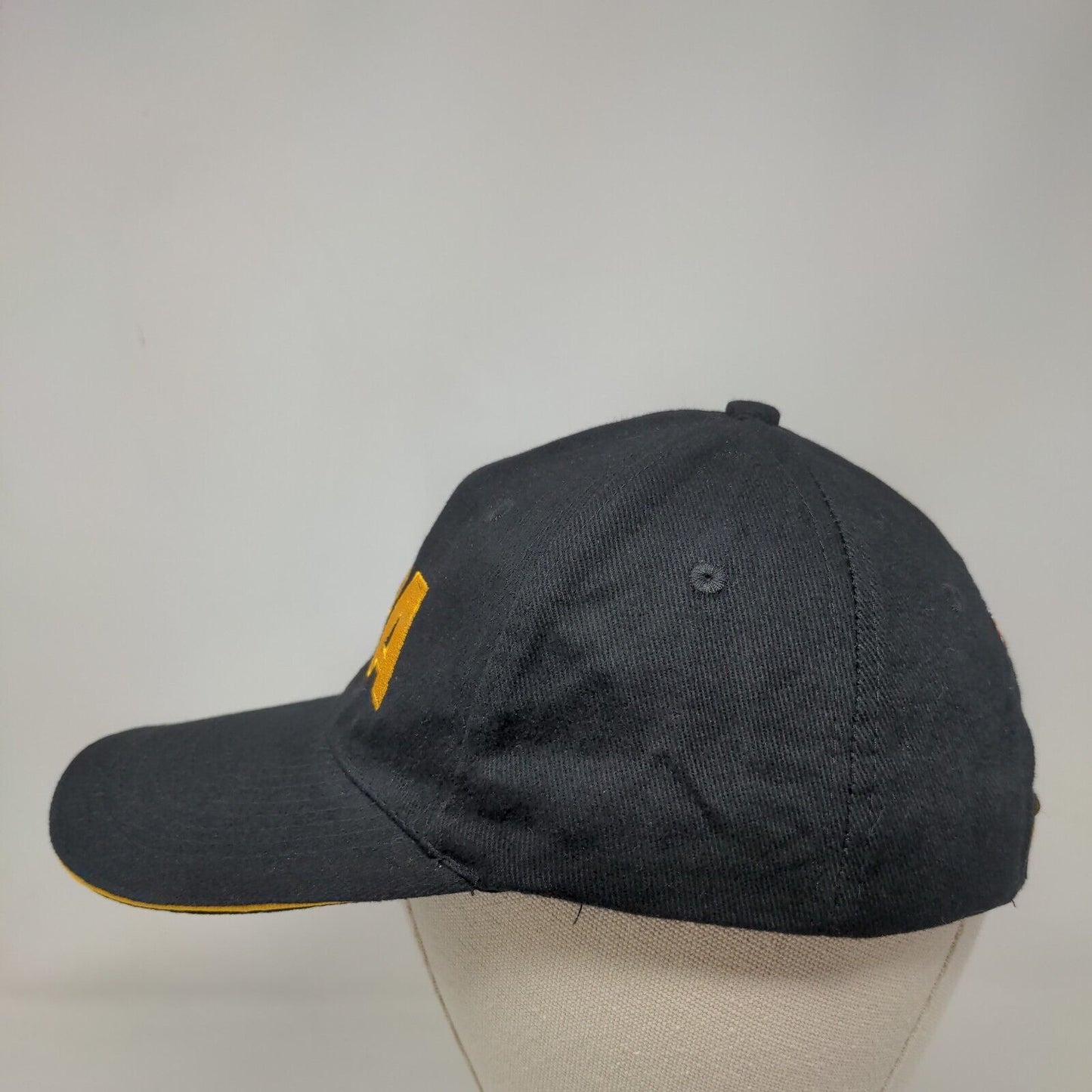 NRA Strapback Hat Black OSFA Adjustable Embroidered Patriotic 6 Panel