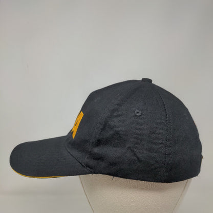 NRA Strapback Hat Black OSFA Adjustable Embroidered Patriotic 6 Panel
