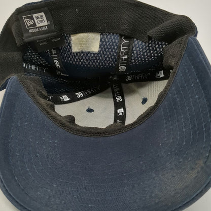 New Era Baseball Cap Blue L Google Fiber GFiber Mesh Stretch Fit Curved Bill Hat