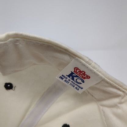 A Piranhas Snapback Hat White One Size Adjustable Colorblock 6 Panel