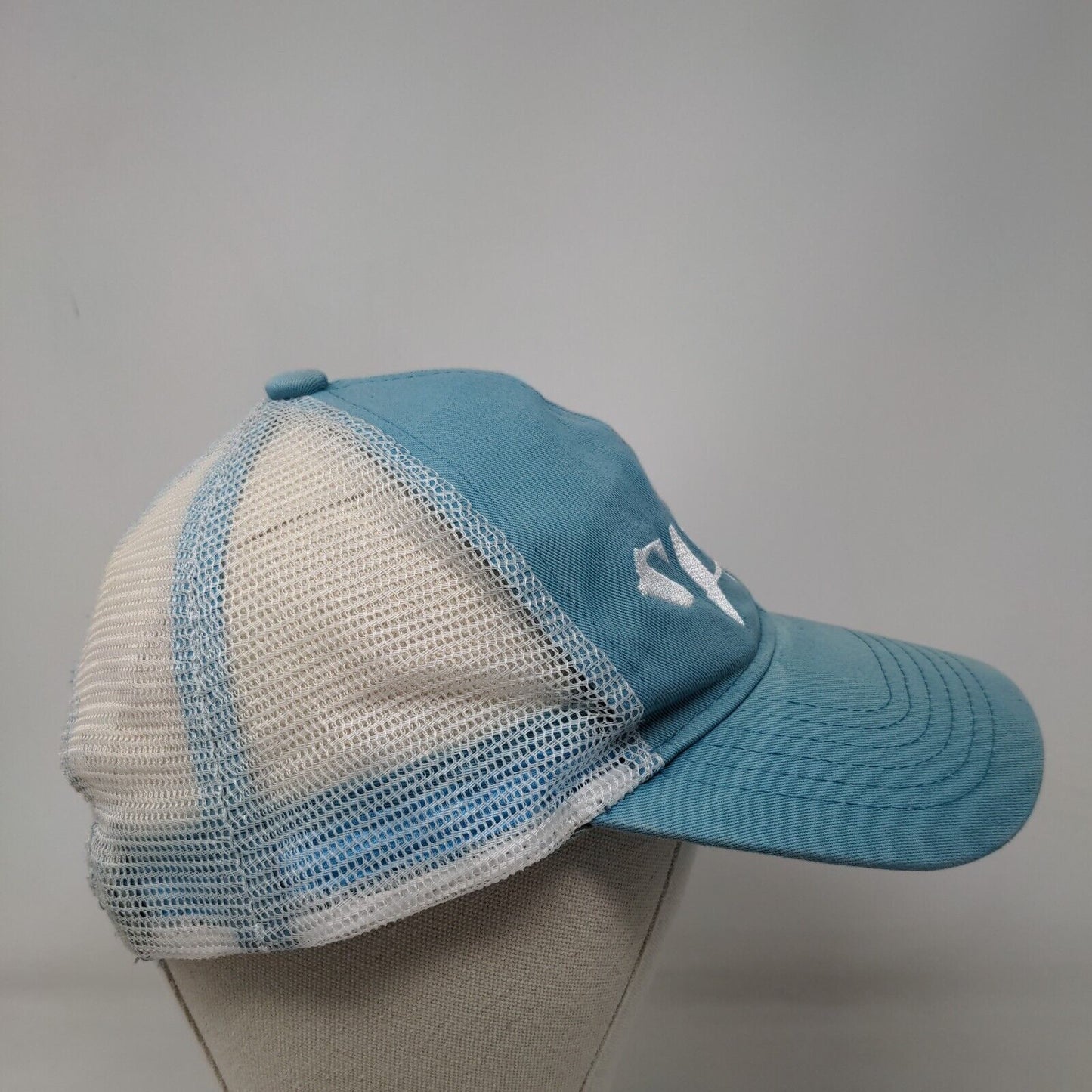 Yeti Coolers Snapback Mesh Back Trucker Hat Blue One Size Embroidered
