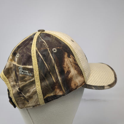 Cabela's Baseball Cap Beige Camo One Size Straw Front Strapback Hunting Hat