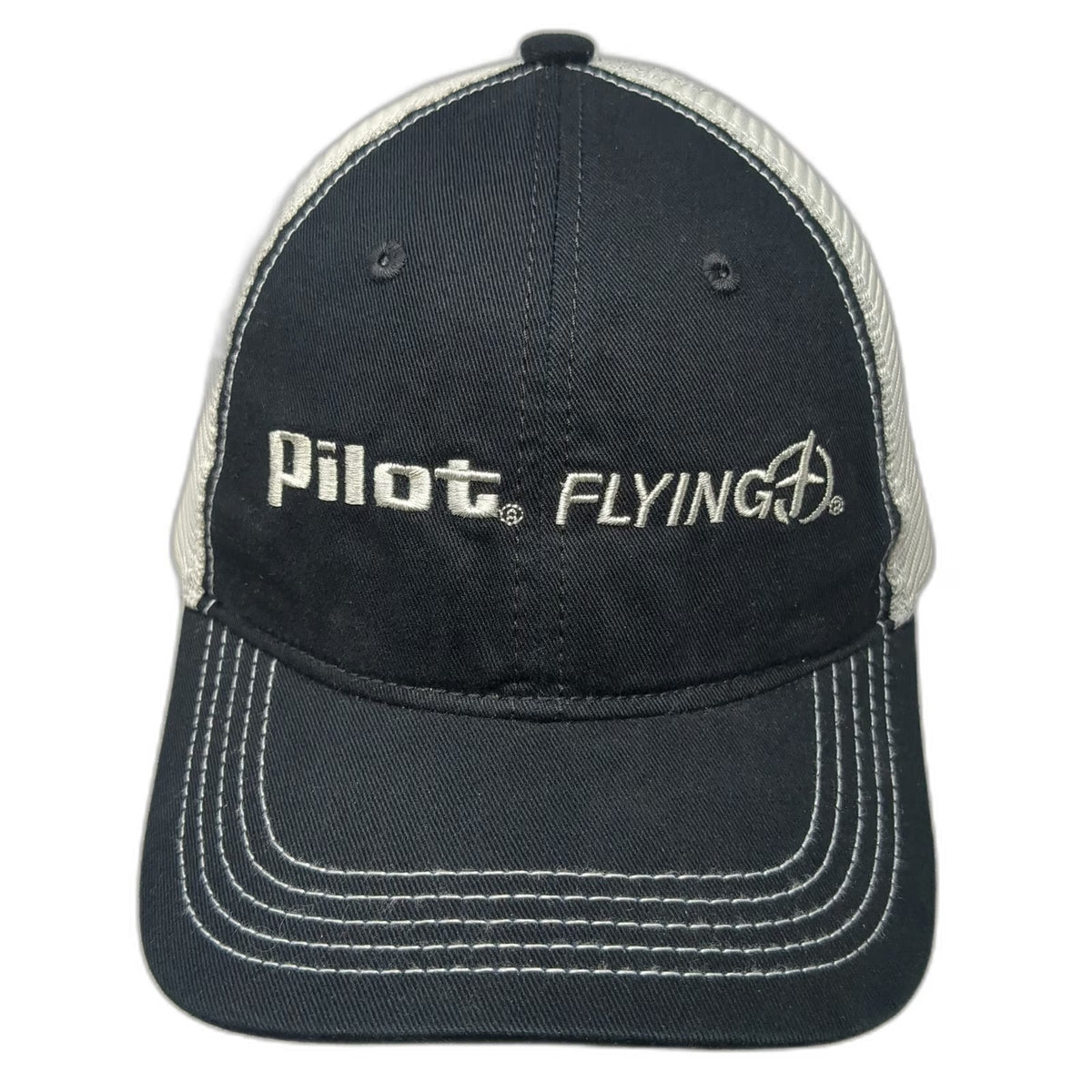 Bacon Pilot Flying J Baseball Cap Black OSFM Mesh Back Trucker Hat Embroidered