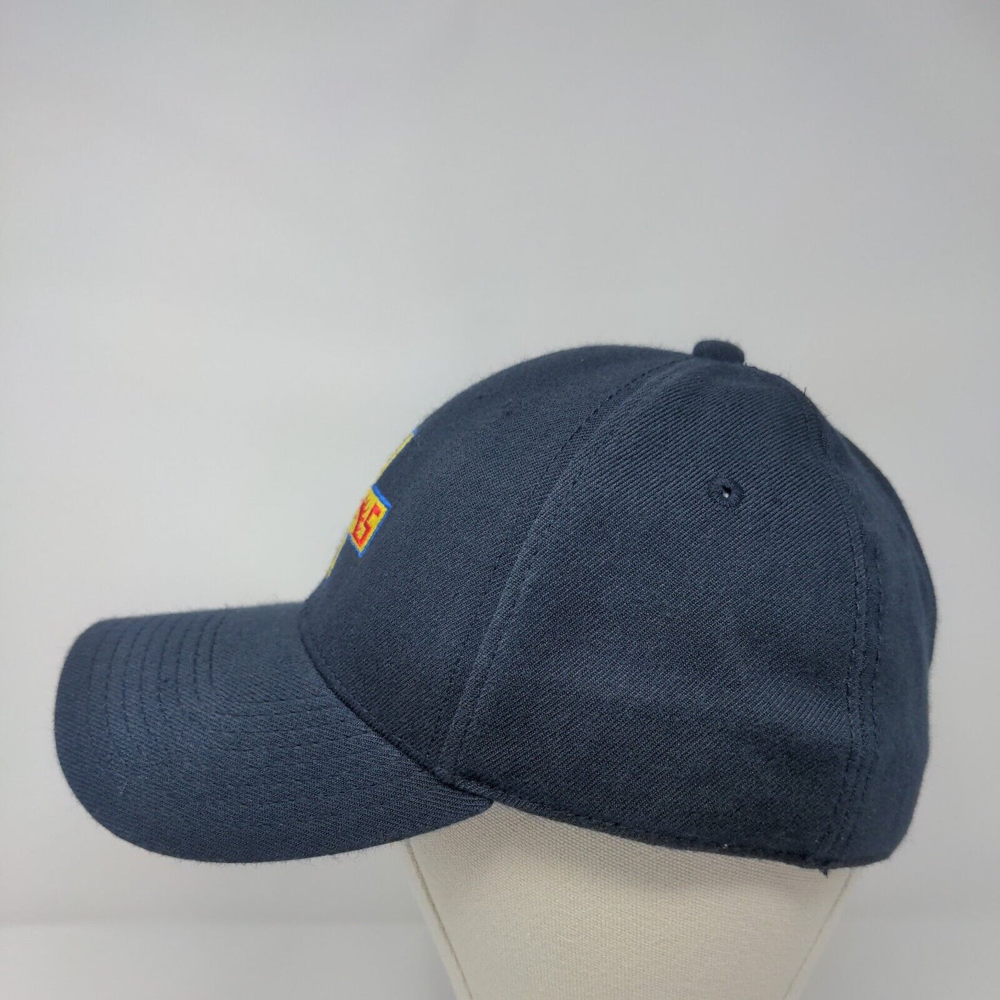 Cross Fitted Hat Blue L/XL Embroidered Otto Flexible Fit Solid 6 Panel