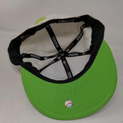 New Era 59Fifty Men's Fitted Hat White 7 3/4 Embroidered Florida Marlins Logo